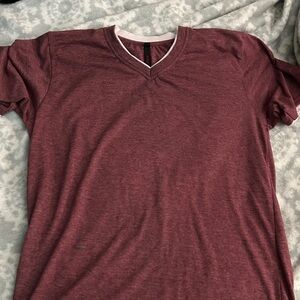 Smash + Tess Burgundy V-Neck Short Sleeve Tee